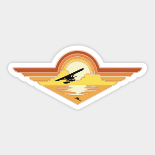 Seaplane Sunset Sticker